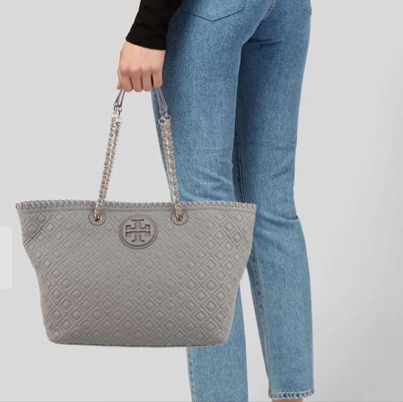 Tory Burch Marion Quilted Leather Tote Bag - Picture 1 of 16